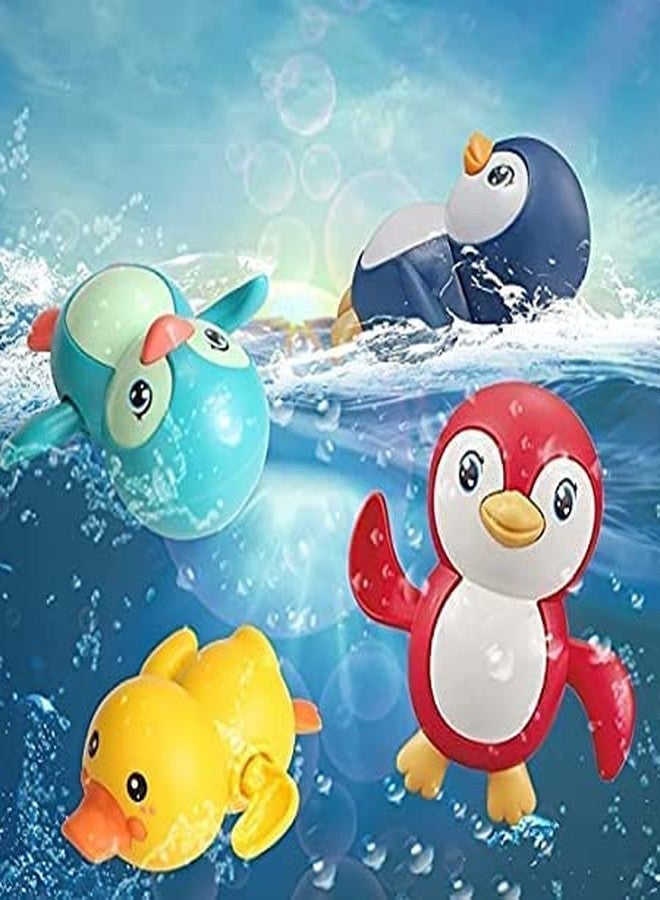 TECH LOGO ELECTRONICS Penguin Duck Bathtub Toys for Toddlers,Floating Pool Toys Bath Toys for Material Water Toys for Girls & Boys - Multi Color - Image 3